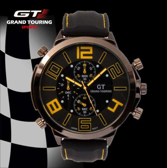 GT Over Size Men's Sports Watch - Yellow